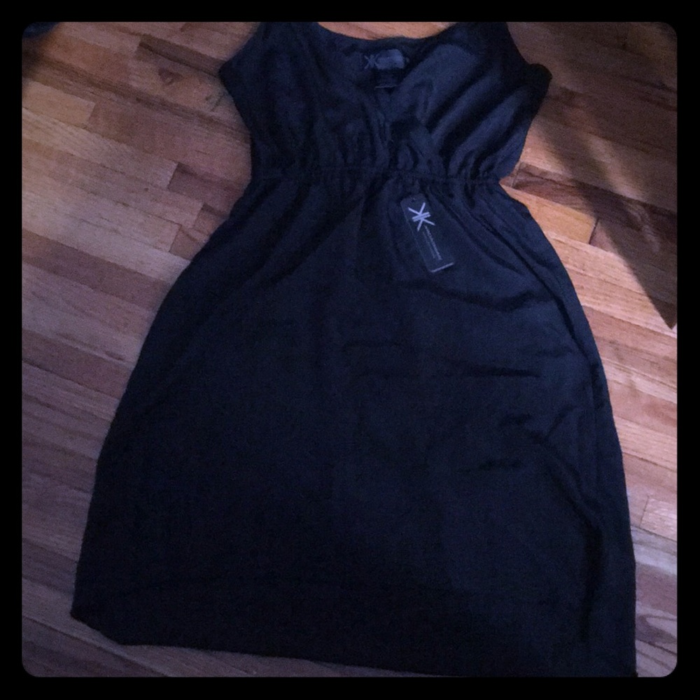 Black high low dress
